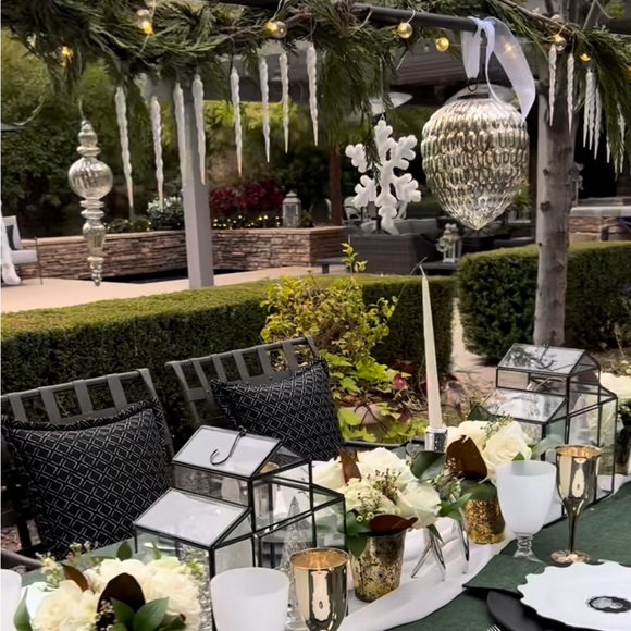 Pottery Barn Large 8.5” Kugel Inspired Silver Mercury Glass Pinecone Ornament - Picture 2 of 4